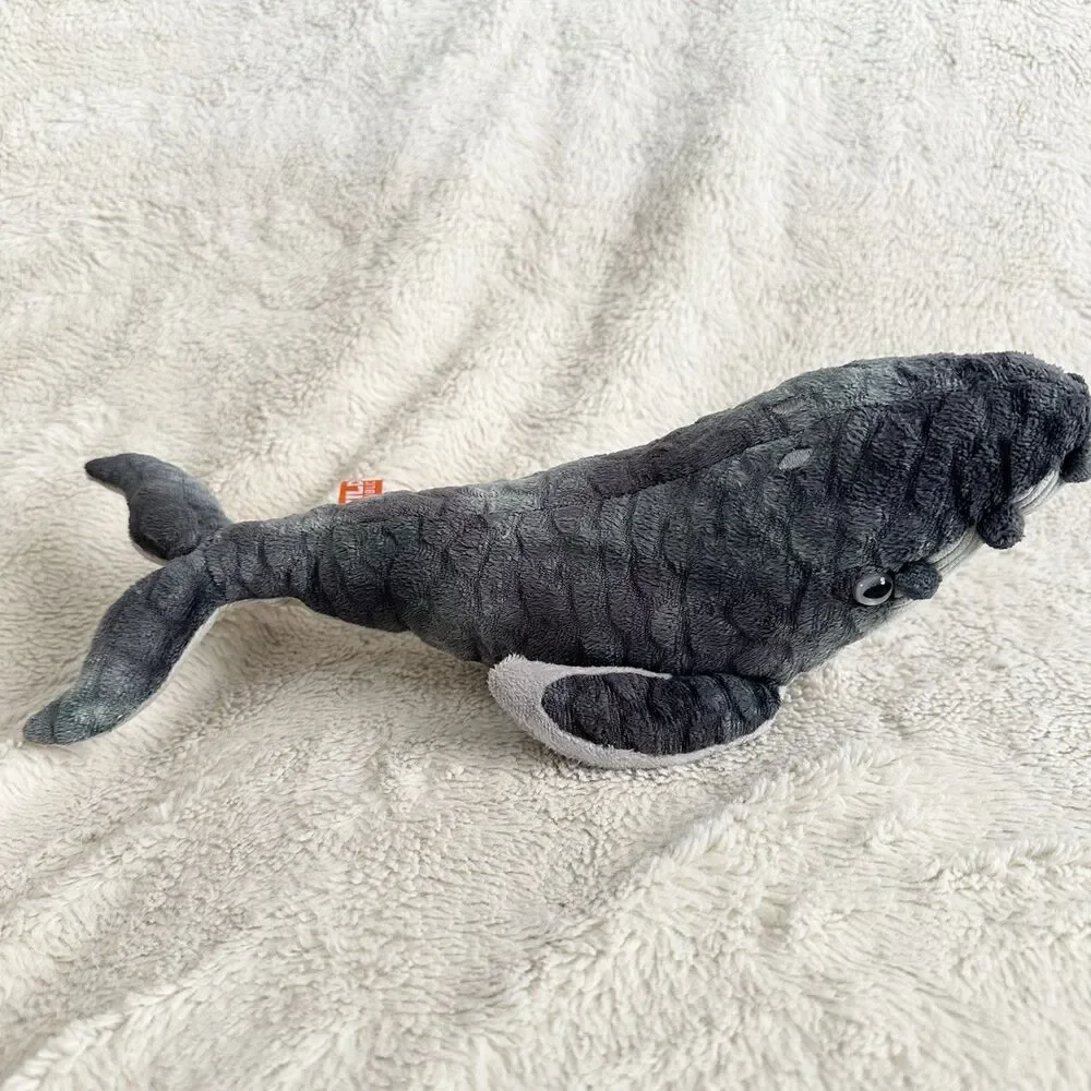 Wild Republic Cuddlekins Blue Gray Humpback Whale Plush 13” Aquarium